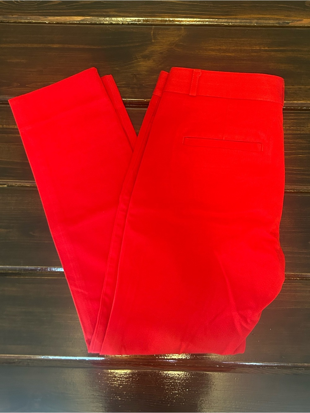 Sloan Red Slim Ankle Slacks